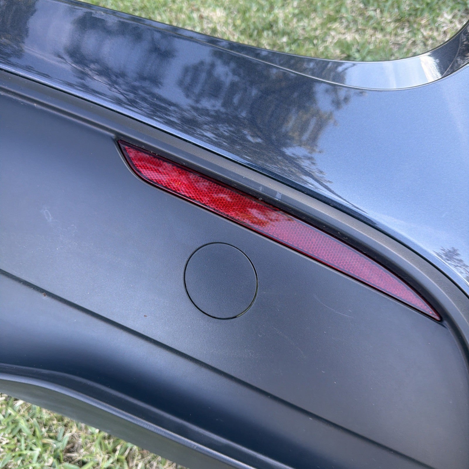 23-24 Model Y Rear Bumper Cover + Lower Valance Diffuser Gray PN01 1494005-00-B