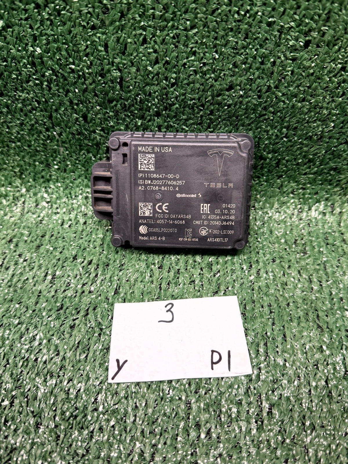 ♦️20-22 Tesla Model Y/3/ DISTANCE RADAR SENSOR CONTROL MODULE OEM, 1108647-00-D