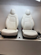 2017-2023 TESLA MODEL Y FRONT & REAR SET OF SEATS ASSY WHITE