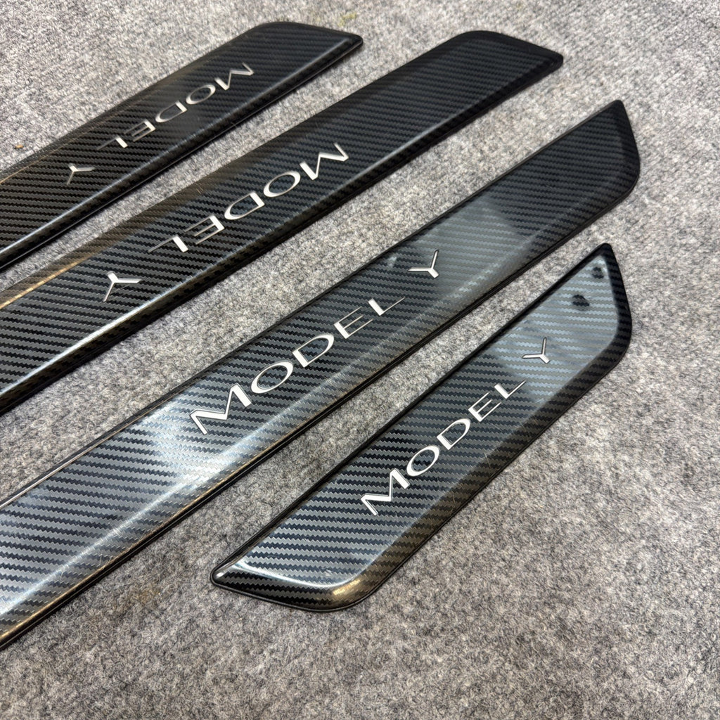 20-23 Model Y Front And Rear Left And Right Door Sill Scuff Plate Cover Trim