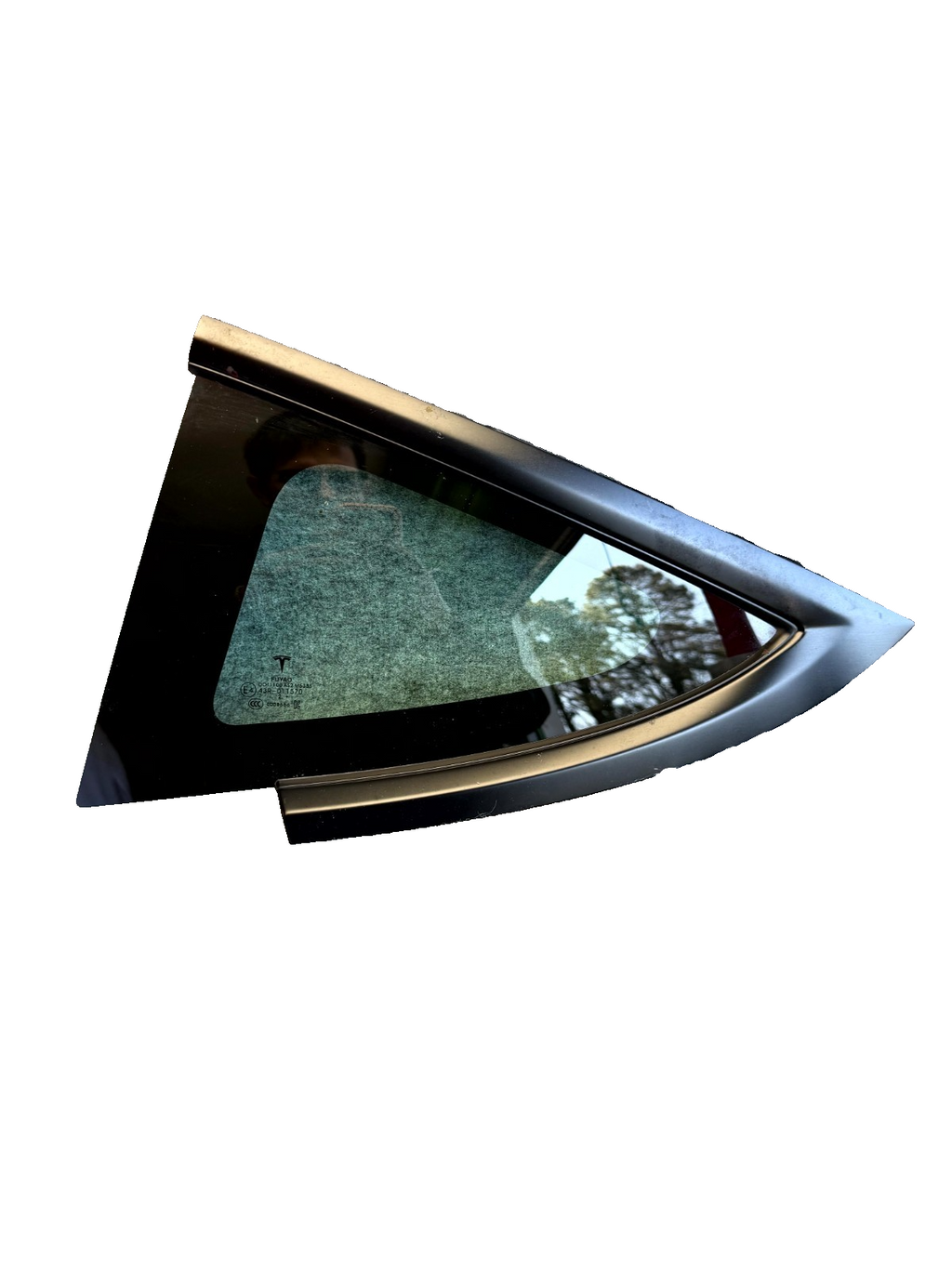 ♦️17-23 TESLA MODEL 3 REAR LEFT QUARTER WINDOW GLASS W/ MOLDING OEM, 151497801C