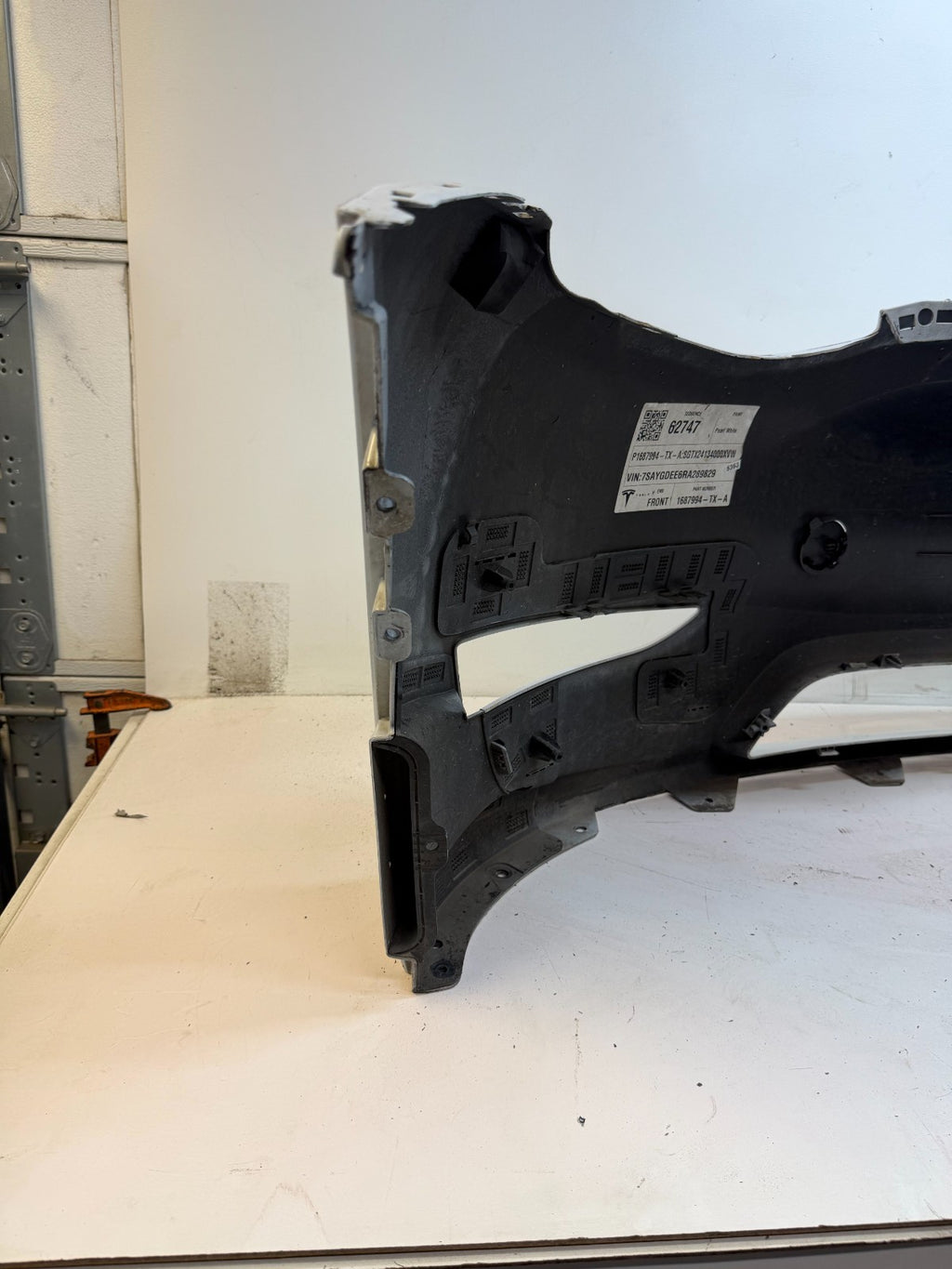 2022-2024 Tesla Model Y Front Bumper Cover w/o Sensor Holes OEM 1687994-TX-A