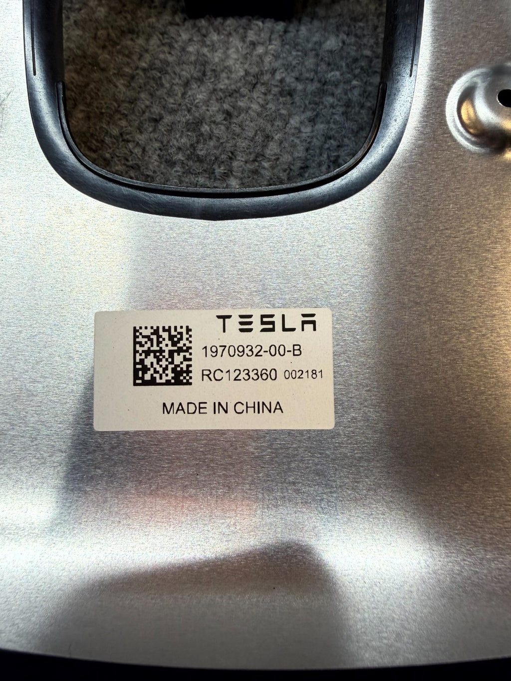 2020-2024 TESLA MODEL Y/3 INTERIOR REAR VIEW MIRROR TRIM COVER OEM, 1970932-00-B