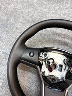 2020 - 2024 TESLA MODEL Y HEATED LEATHER STEERING WHEEL BLACK OEM, 1490214-00-B
