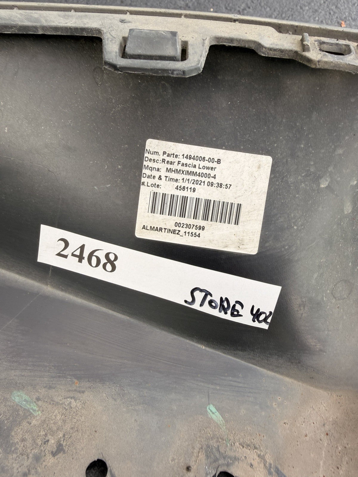 20-24 Tesla Model Y Rear Bumper Fascia Lower Valance Diffuser Cover OEM 1494006