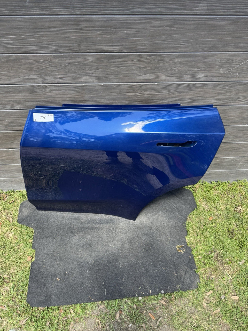 20-26 Tesla Model Y MY Rear Driver Side Door Shell Panel Left LH OEM Blue