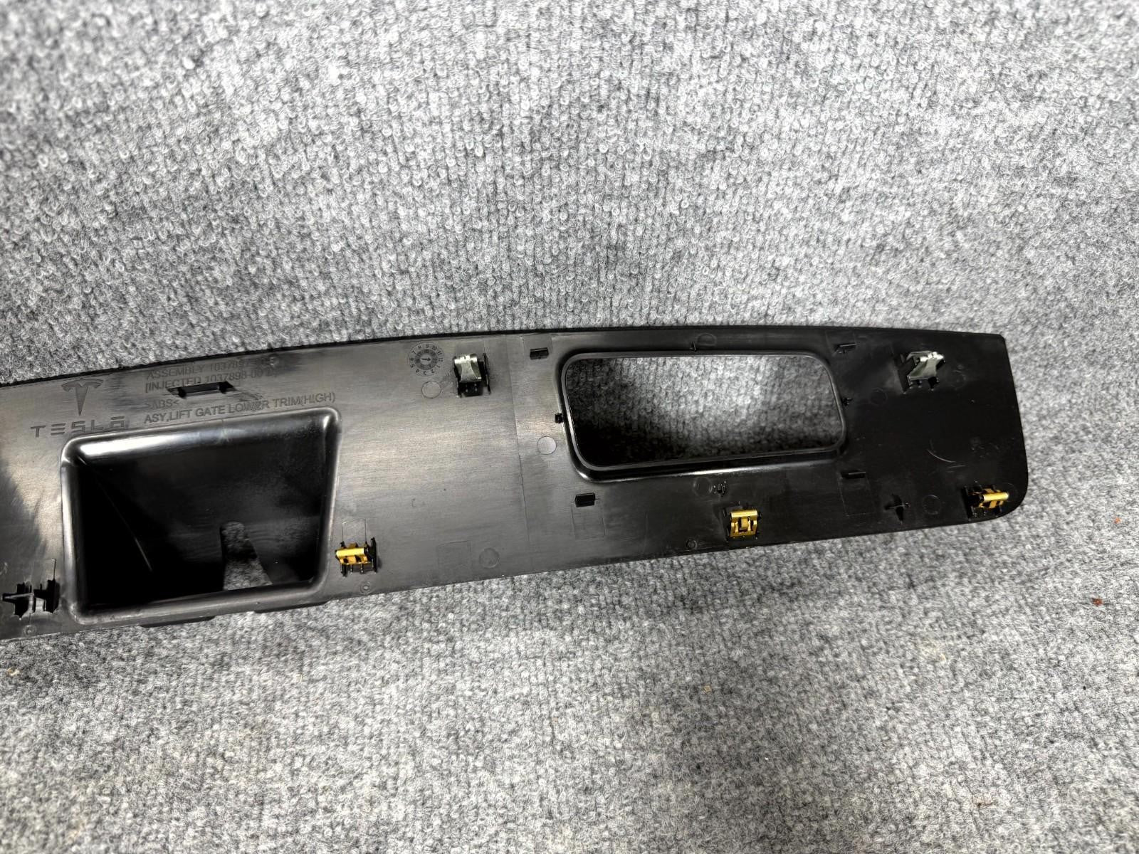 2016-2020 Tesla Model X Rear Liftgate Lower Trim Molding OEM, 1037897-00-E