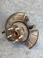 12–16 TESLA MODEL S REAR LEFT SPINDLE KNUCKLE HUB W/ DUST SHIELD OEM, 600643200A