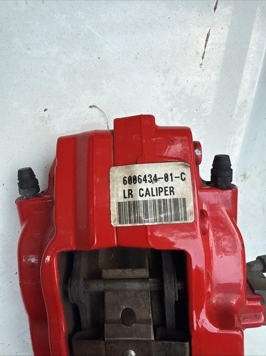 ♦️12-20 TESLA MODEL S REAR LEFT SIDE BRAKE CALIPER BREMBO RED OEM,  6006434-01-C