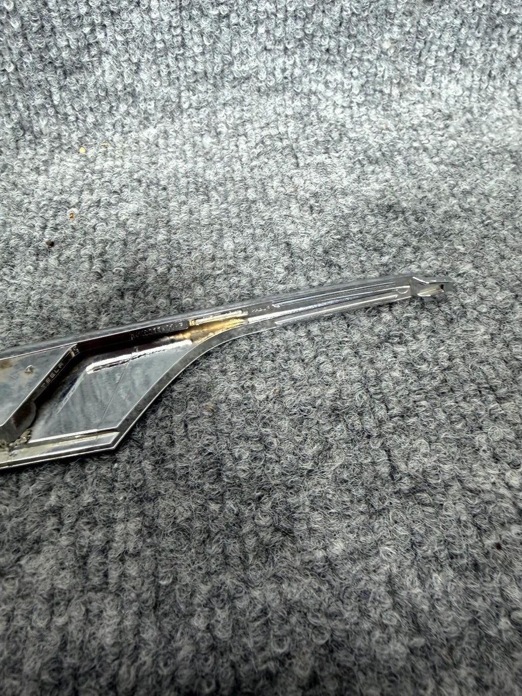 16-20 Tesla Model X Front Left Side Fog Light Lamp Chrome Trim OEM, 1049611-00-F