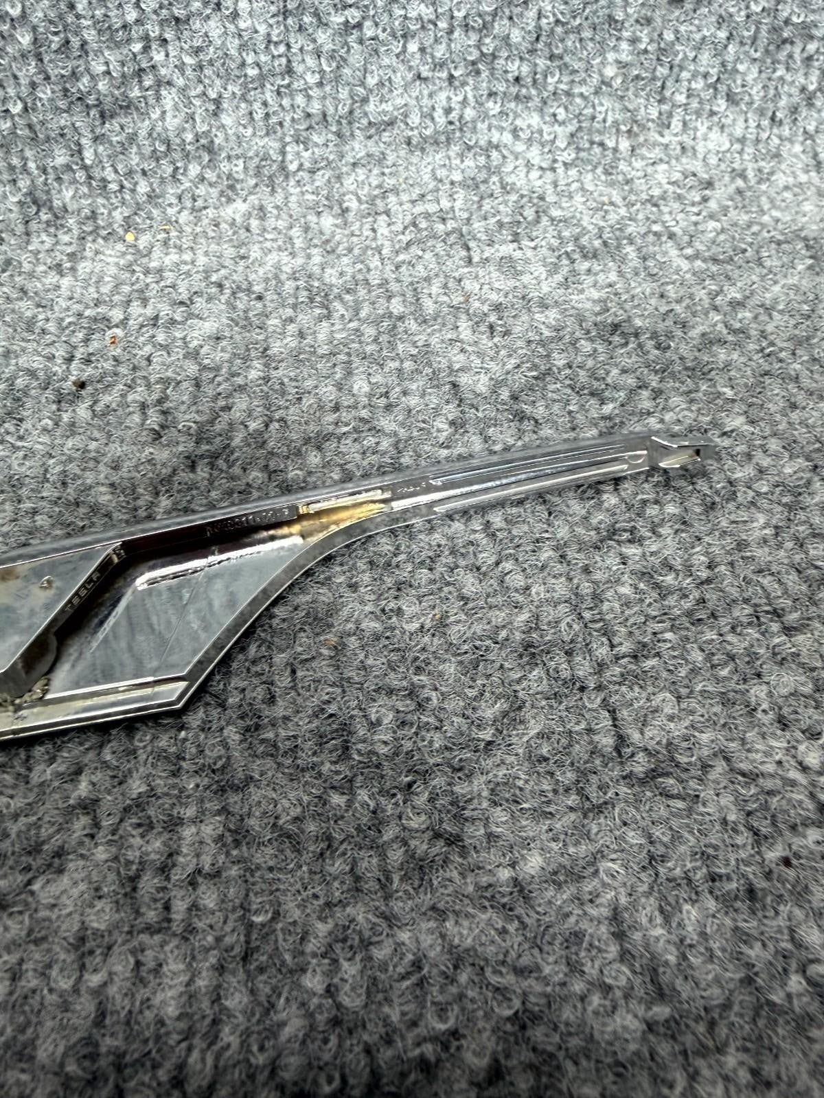 16-20 Tesla Model X Front Left Side Fog Light Lamp Chrome Trim OEM, 1049611-00-F