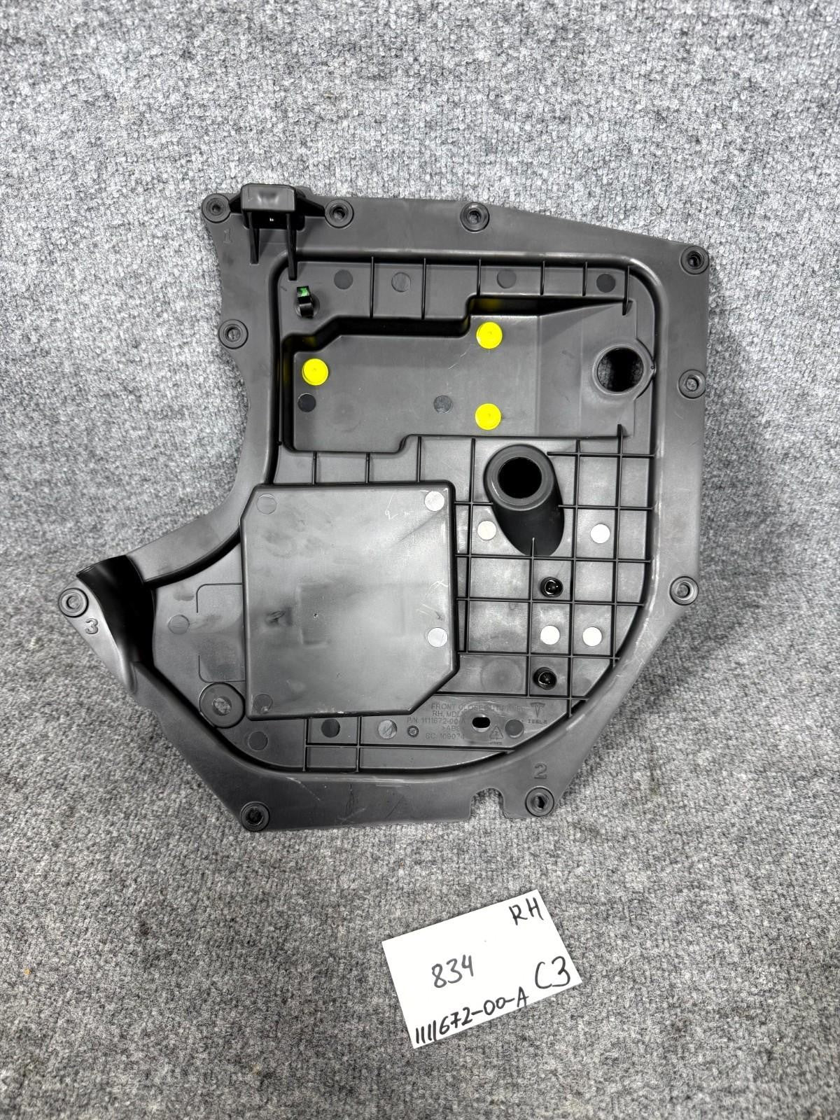 16-20 Tesla Model X Right Side Window Regulator Carrier Panel OEM, 1111672-00-A