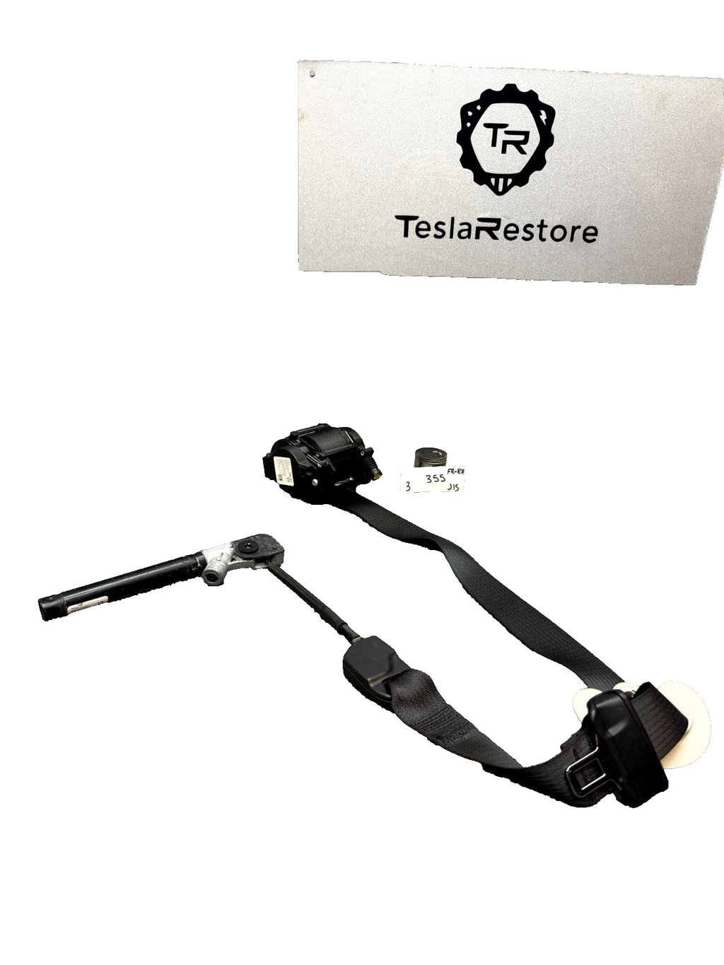 2017 - 2023 TESLA MODEL 3 FRONT RIGHT PASSENGER SIDE SEAT BELT OEM, 1081279-01-H