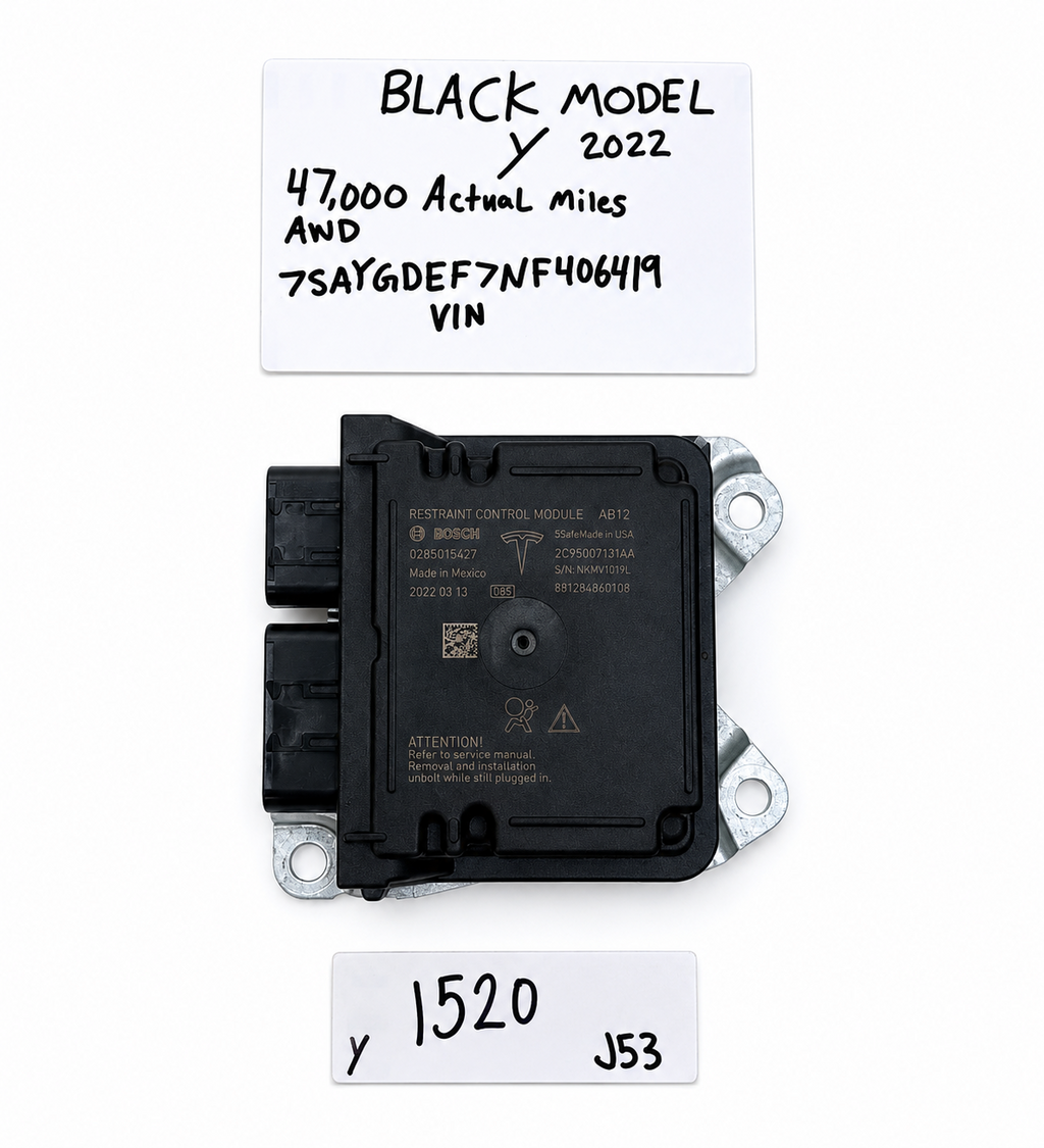 2022 Model Y Universal Restraint Diagnostic Control Module SRS 1512876-00-B