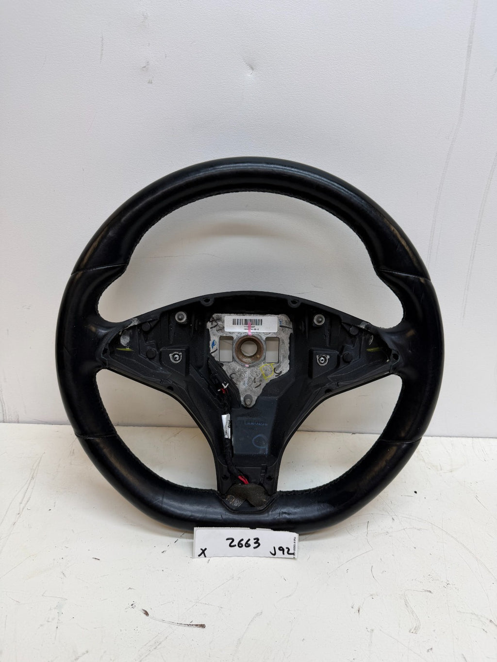 2012-2020 Tesla Model X Driver Steering Wheel Black Assembly OEM 1036774-00-C