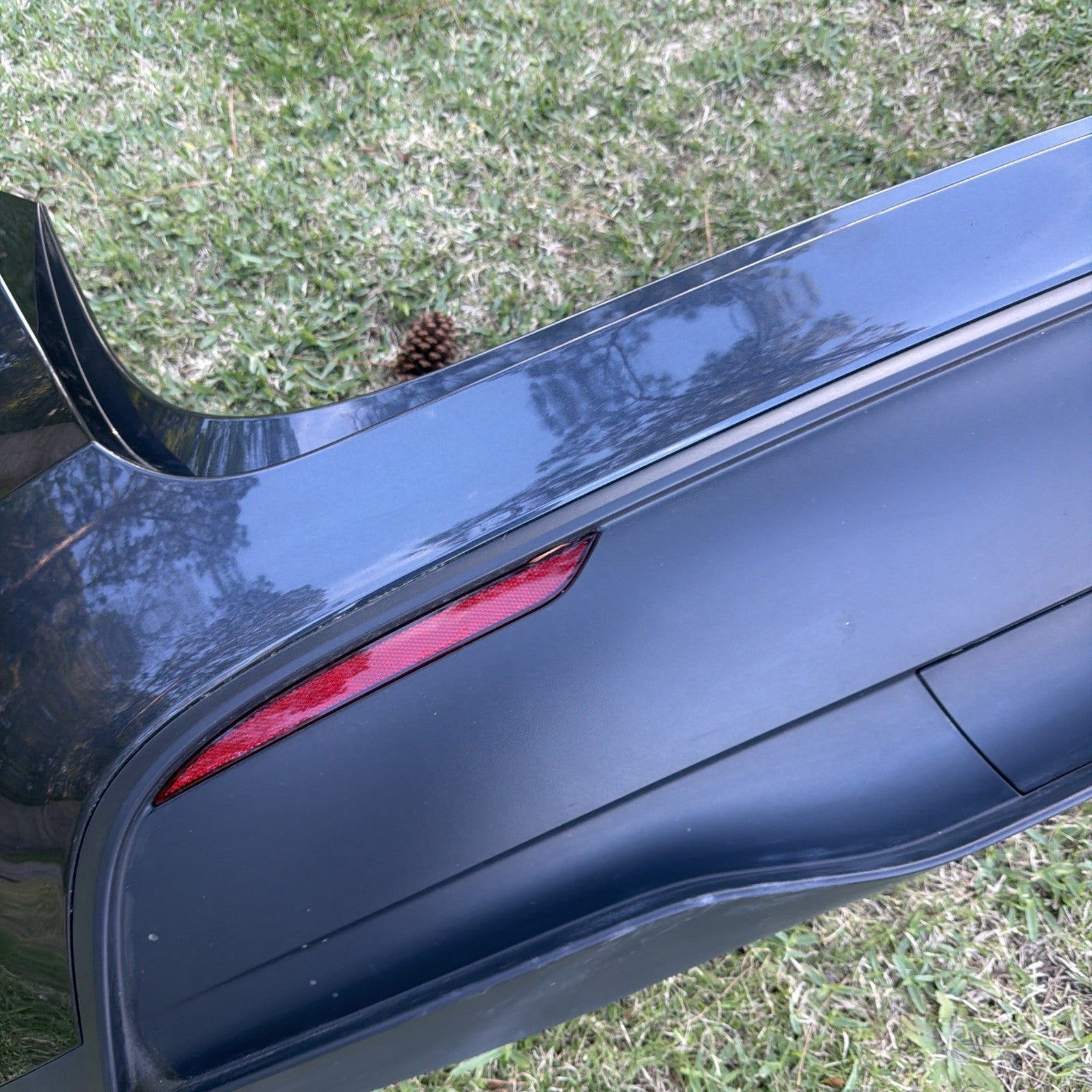 23-24 Model Y Rear Bumper Cover + Lower Valance Diffuser Gray PN01 1494005-00-B