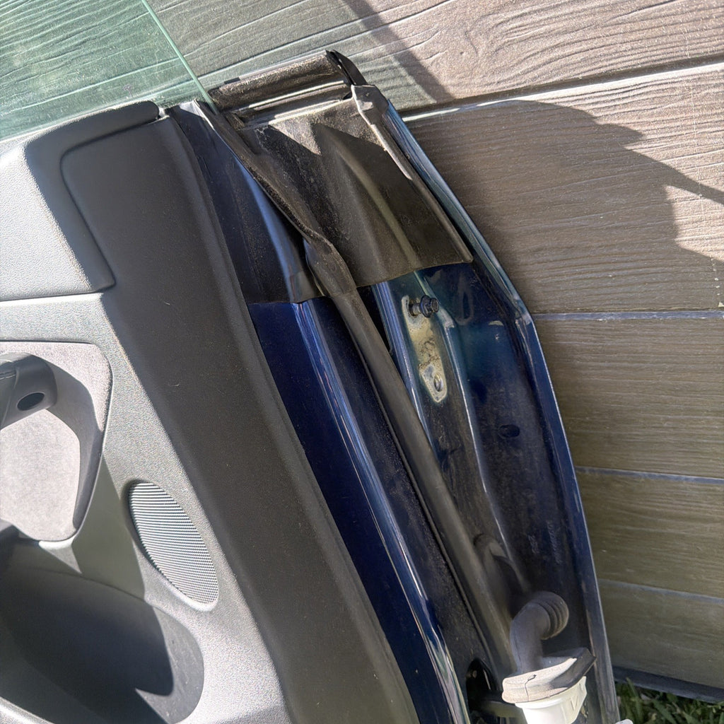21-23 OEM Tesla Model 3 Rear Left Driver Side Door Shell Panel COMPLETE BLUE