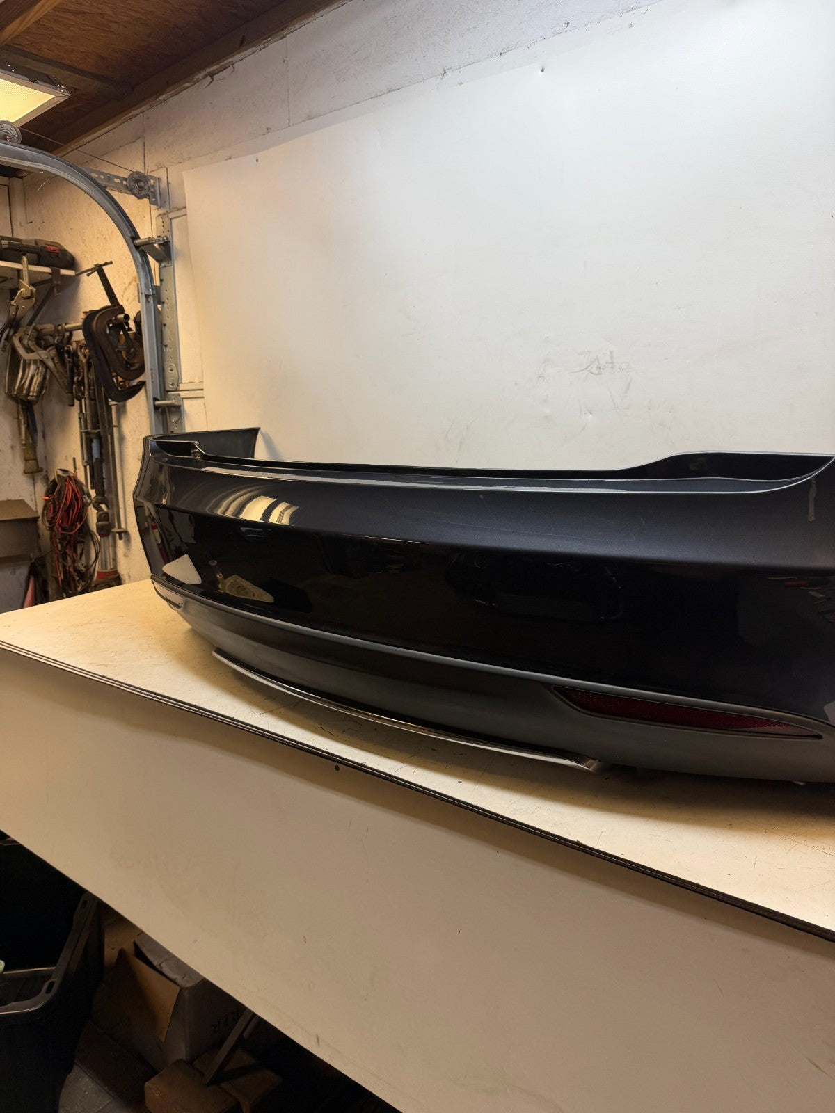2012 - 2015 TESLA MODEL S REAR BUMPER COVER FASCIA OEM 6008179-00-D
