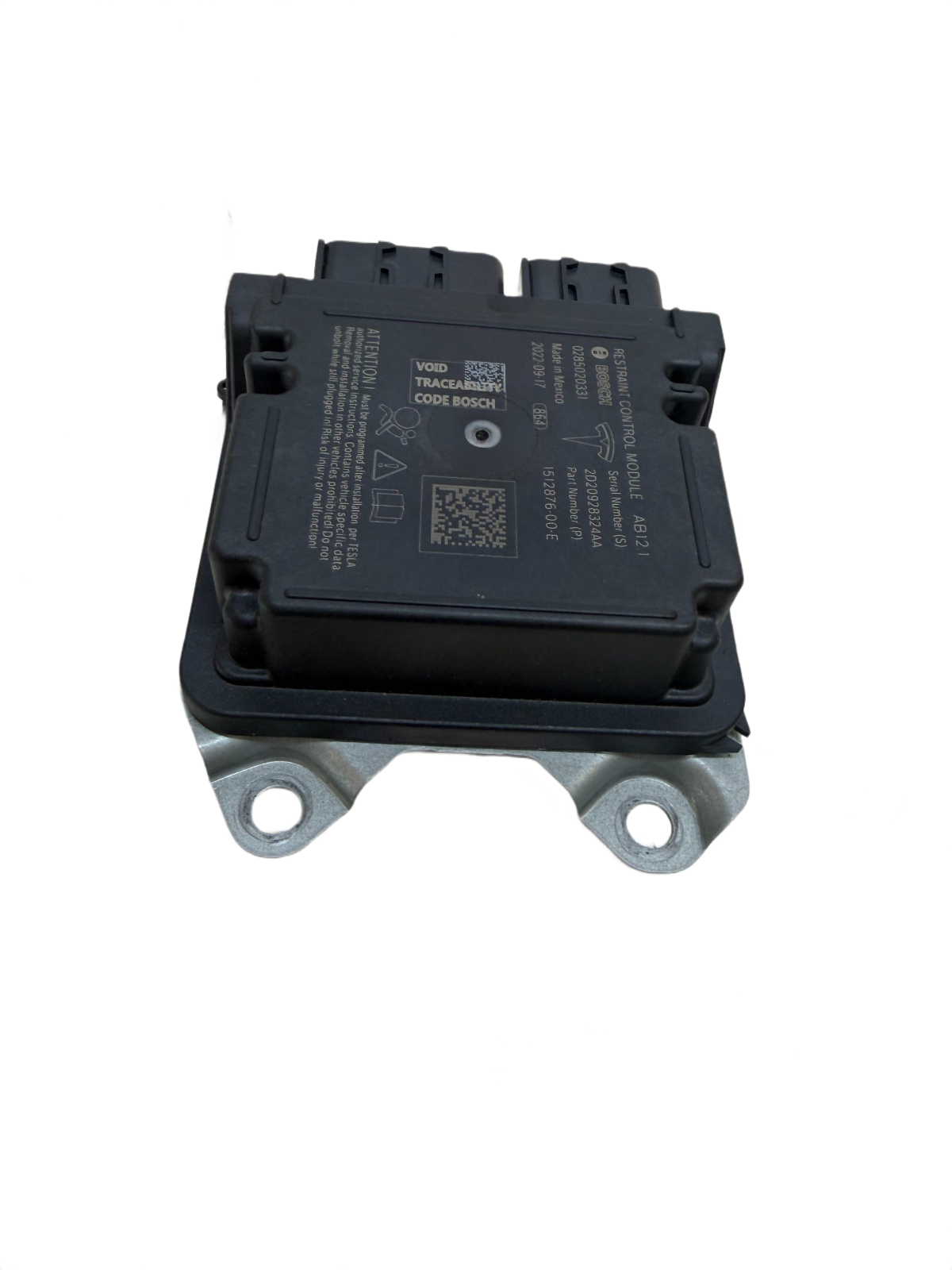 2017 - 2023 TESLA MODEL 3 RESTRAINT DIAGNOSTIC COMPUTER MODULE OEM, 1512876-00-E