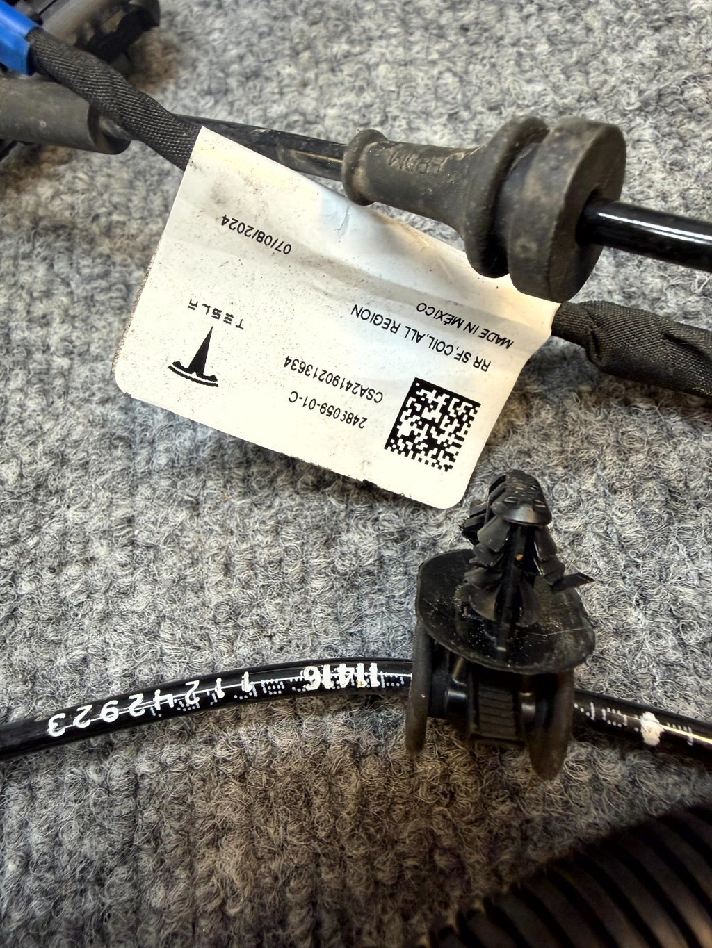 2020-2024 TESLA MODEL Y REAR SUBFRAME COIL ELECTRICAL HARNESS OEM, 2489059-01-C