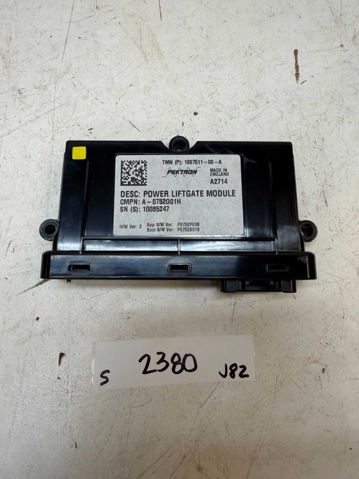 2012-2020 Tesla Model S Power Liftgate Control Module 1007511-00-A