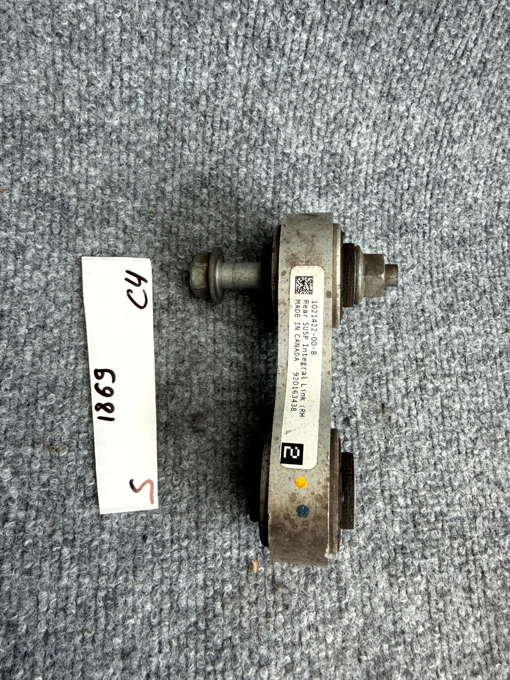 12-20 TESLA MODEL S REAR RIGHT SUSPENSION WISHBONE INTEGRAL LINK OEM, 102142200B