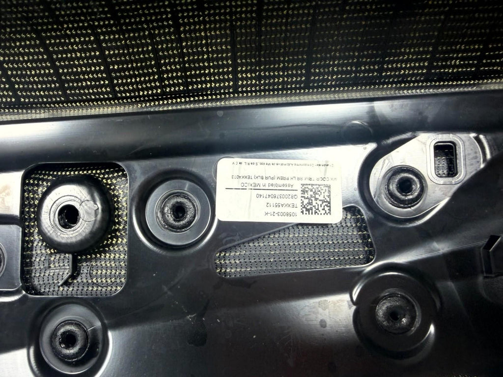 2016-2020 Tesla Model X Rear Left Side Interior Door Panel OEM, 1058003-21-K